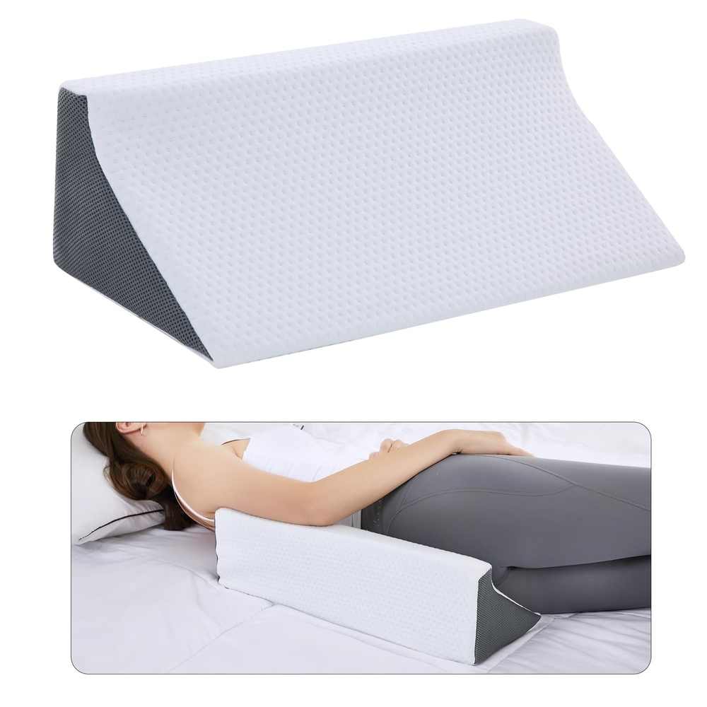 White and Gray Leg Support Pillow